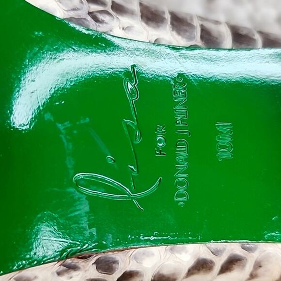 DONALD J PLINER STYLE# LISA SNAKE SKIN PLATFORM SLINGBACK WOMAN'S SIZE 10.☆SEXY☆ - Picture 12 of 16